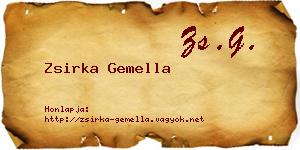 Zsirka Gemella névjegykártya